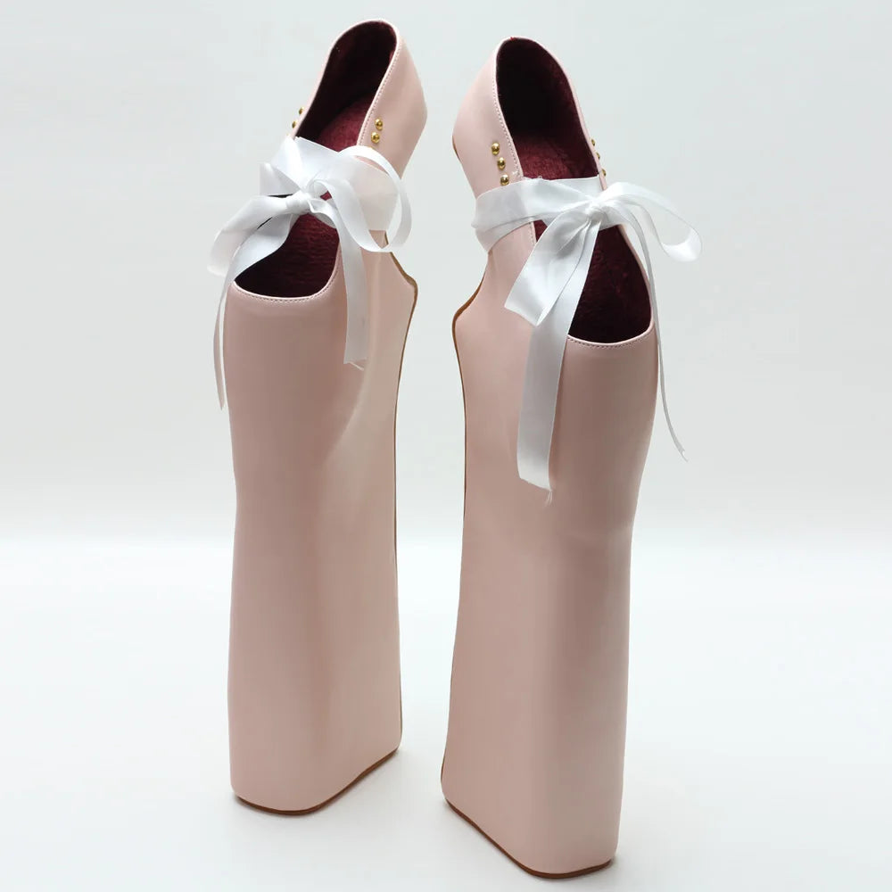 Women's Pumps – High Platform – PU – Pink | KIMLUD
