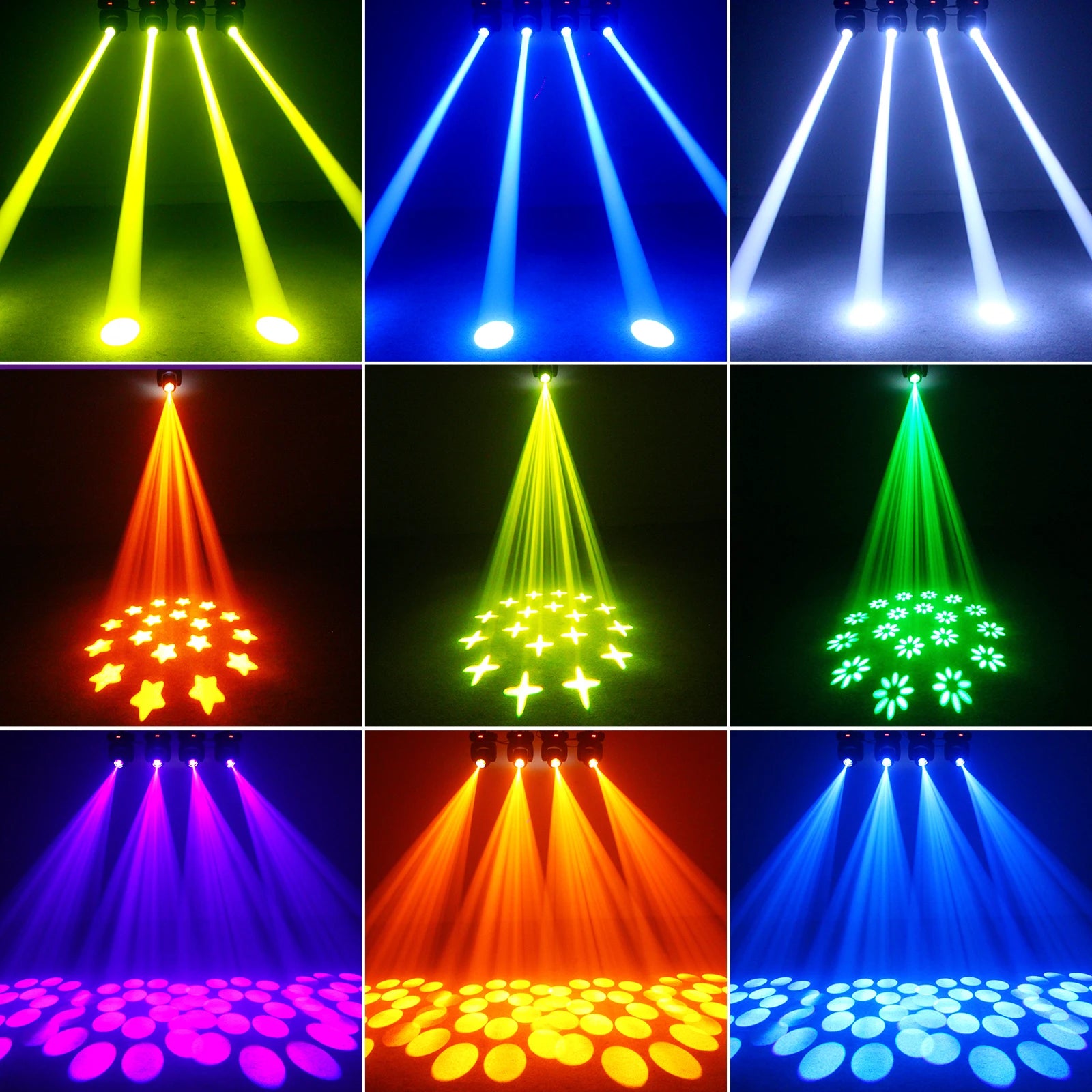 Aluminum Alloy LED Moving Head 100W With 18 Prism Beams — Matte Black | KIMLUD
