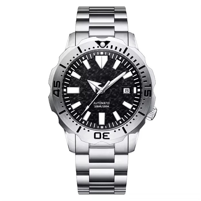 Free Sample Men's Stainless Steel Sport Calendar Water Resistant Business Watch Crystal Custom Welcome