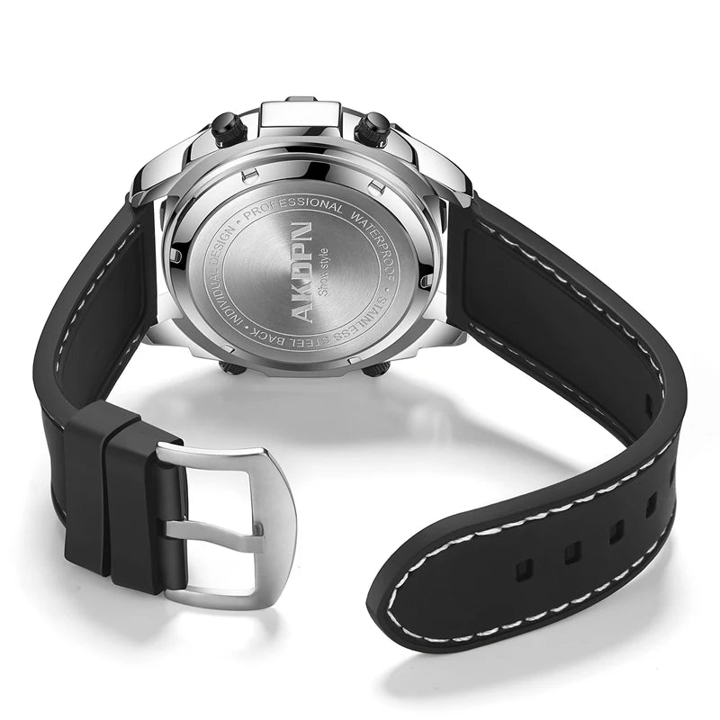 Unique Men Wrist Watches Leather Black Silver Creative Watches For Male Military Sports Clock Unique Design relogio masculino
