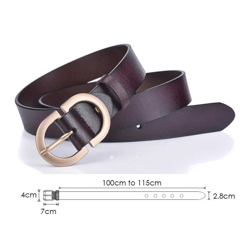 Genuine Premium Leather Solid Belt — Natural | KIMLUD