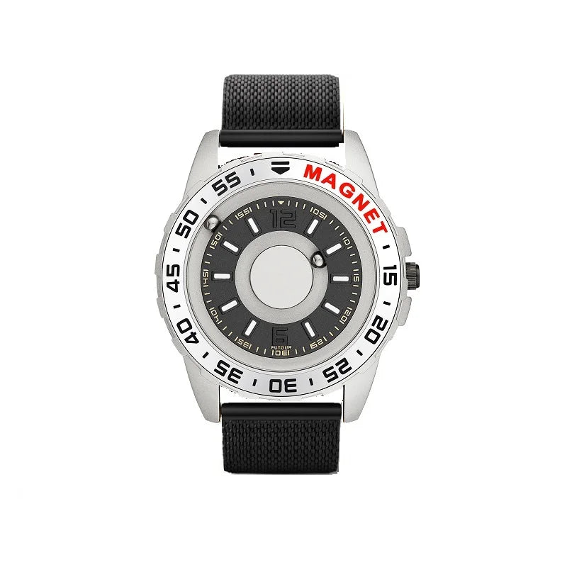 NEW EUTOUR Watch Men Innovative Magnet Ball Show Quartz Men Watch Genuine Leather Canvas Steel Strap Watches Relogio Masculino