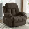 Metal Frame Recliner With Heated Massage USB Port — Gray | KIMLUD