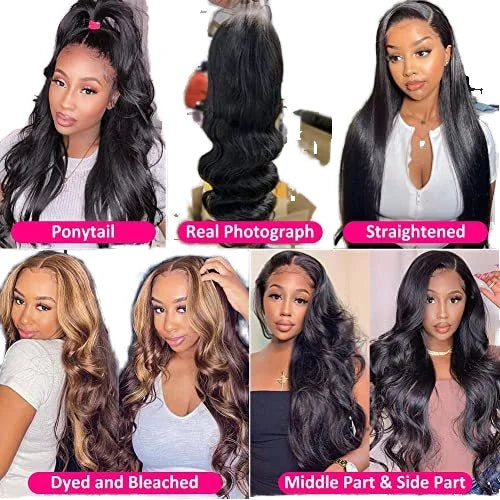 200 Density  Lace Frontal Human Hair Wig Body Wave Human Hair Wig 100% Brazilian Human Hair for Black Women