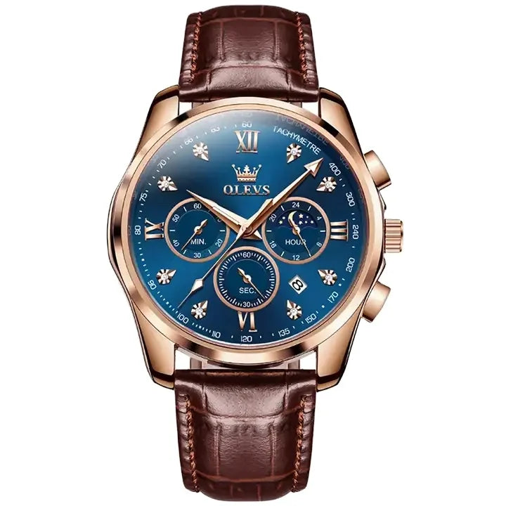 OEM Olevs Watches 2888 2023 New Men's Quartz Watch Fashion Luminous Hands with Date Waterproof Men's Watch Leather Band