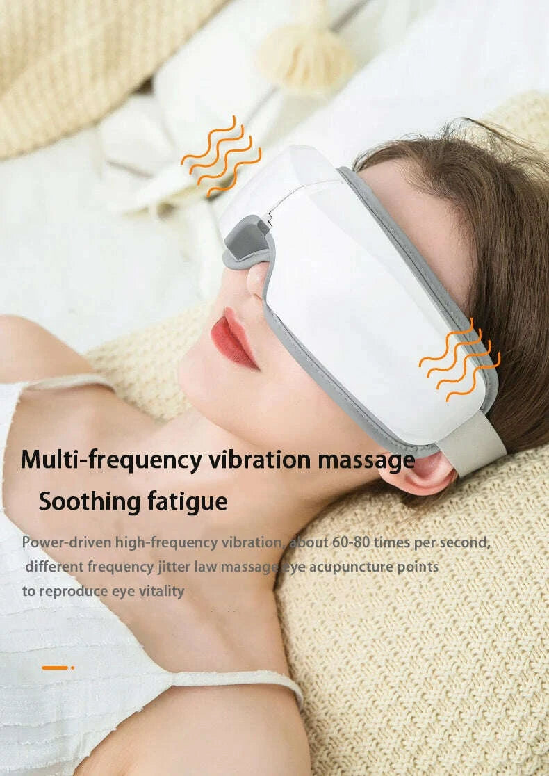 KIMLUD, Eye Massager 4D Smart Airbag Vibration Eye Care Instrument Hot Compress Bluetooth Eye Massage Glasses Fatigue Pouch & Wrinkle, KIMLUD Womens Clothes