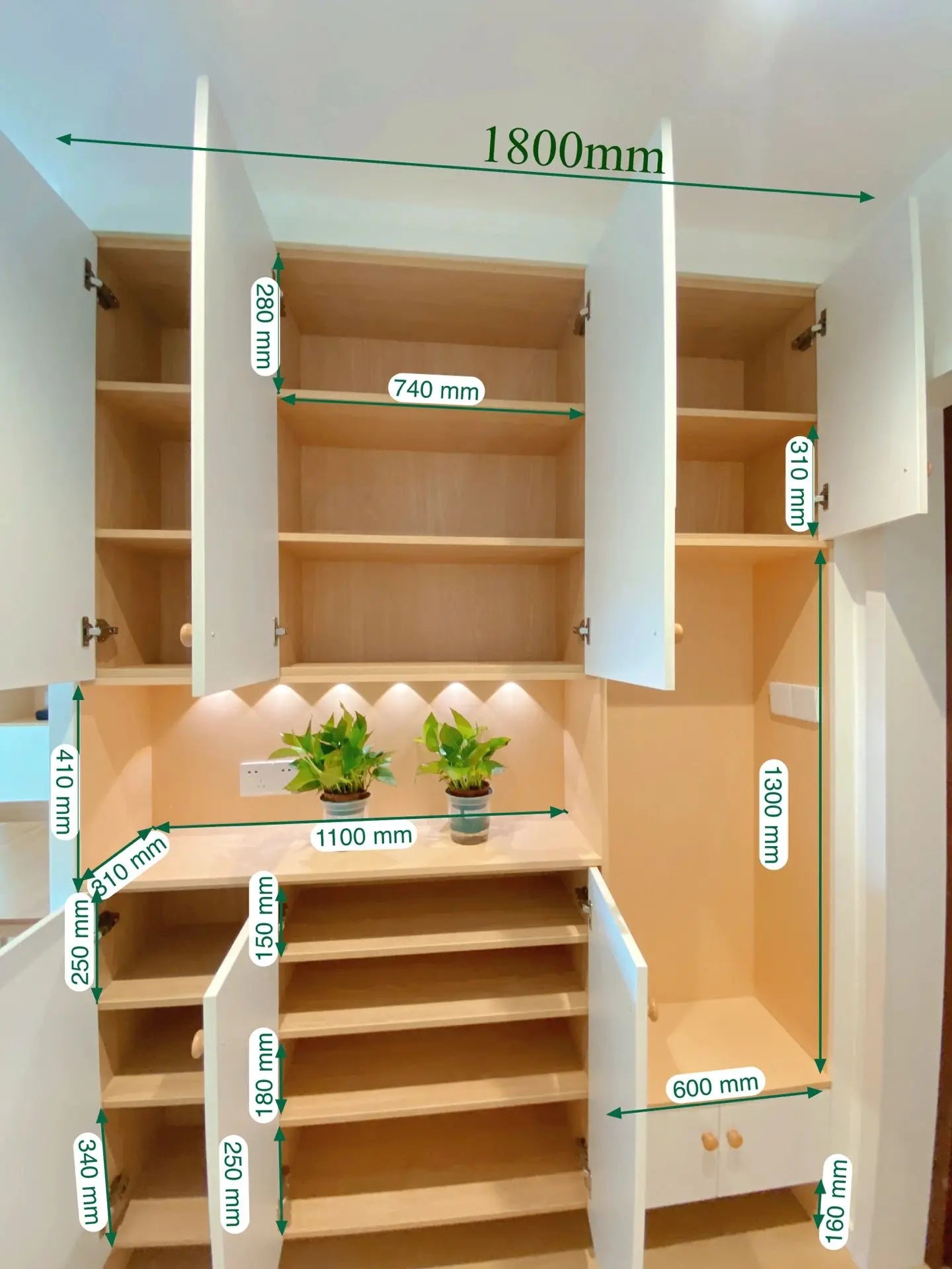 Modern Wooden Shoe Cabinet With Bench — Ivory | KIMLUD