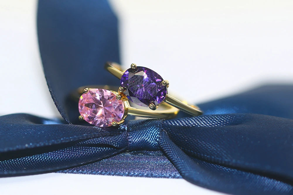 Wedding Engagement Dating Rings For Women Female Opal Gold Color Dainty Ring With Stone Fashion Y2k Jewelry Gift Wholesale R865