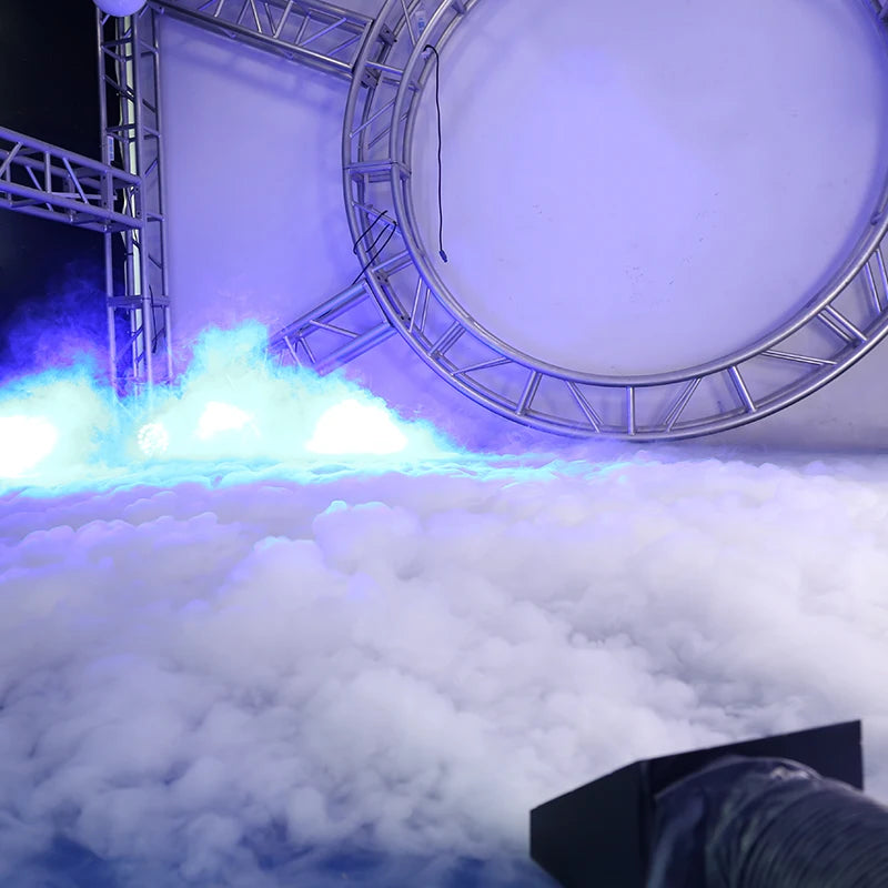Matte PP Shell Stage Mist Hazer 3000W DMX Remote 15L Water Tank — Black | KIMLUD