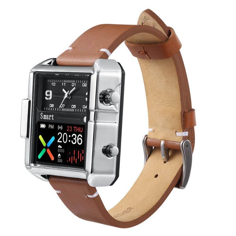 T9 Hybrid Smartwatch Heart Rate Blood Pressure Monitor  Waterproof IPS Stylish Smart Watch Seiko Movement For IOS Android