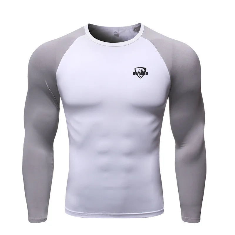 Men's Long Sleeve Shirt – Patchwork Quick Dry – Polyester | KIMLUD