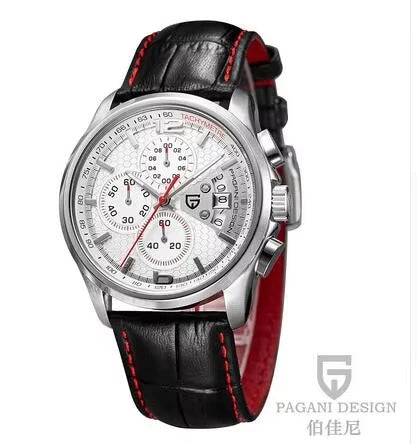 Elegant Leather Quartz Wristwatch — Black | KIMLUD