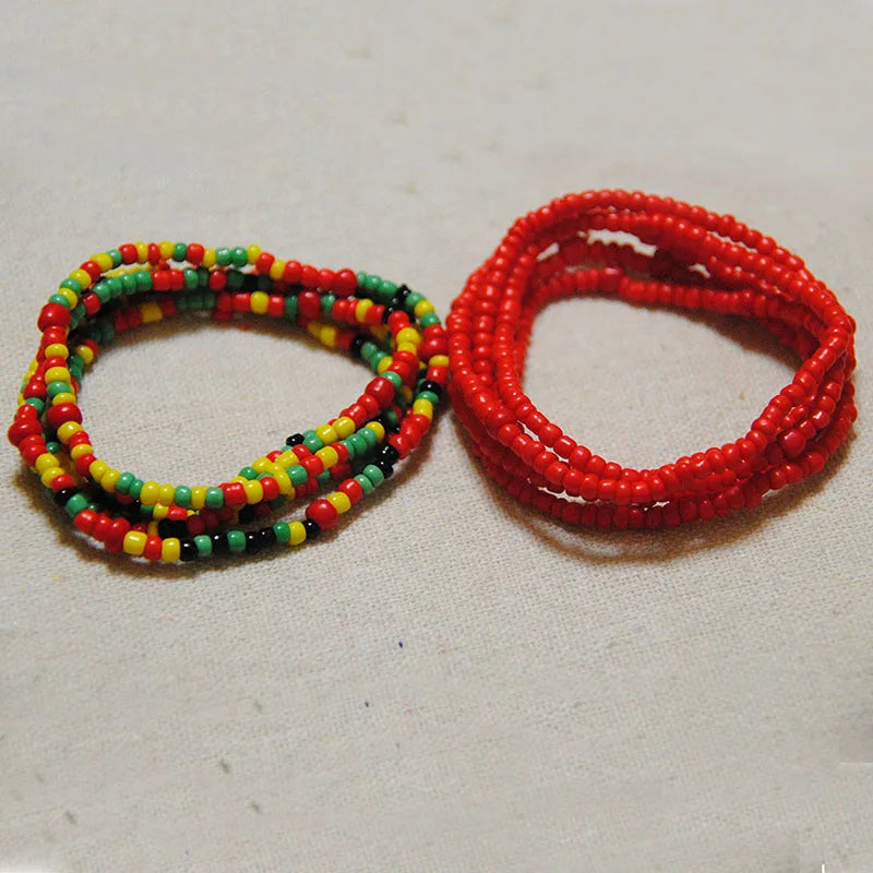 Acrylic Waist Bead Set Two-Piece — Multicolor | KIMLUD
