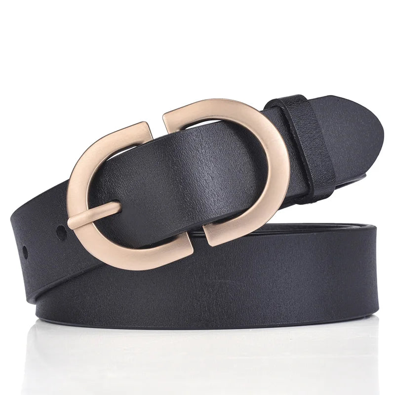 Genuine Premium Leather Solid Belt — Natural | KIMLUD