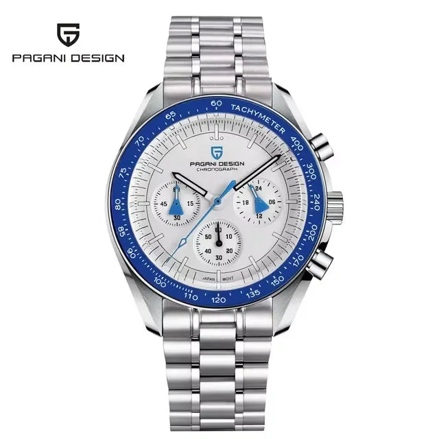 New Version PAGANI DESIGN 1701 Luxury Men Quartz Chronograph Wrist Watches VK63 Movement Stainless Steel Sport Waterproof Clock
