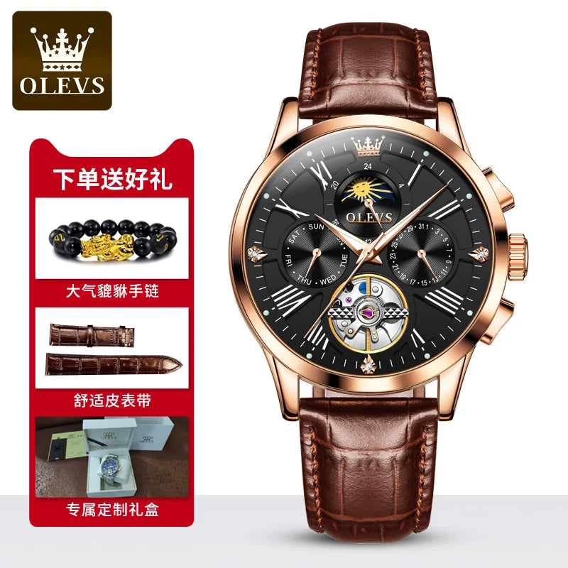 Stainless Steel Luminous Quartz Mens Watch — Black | KIMLUD