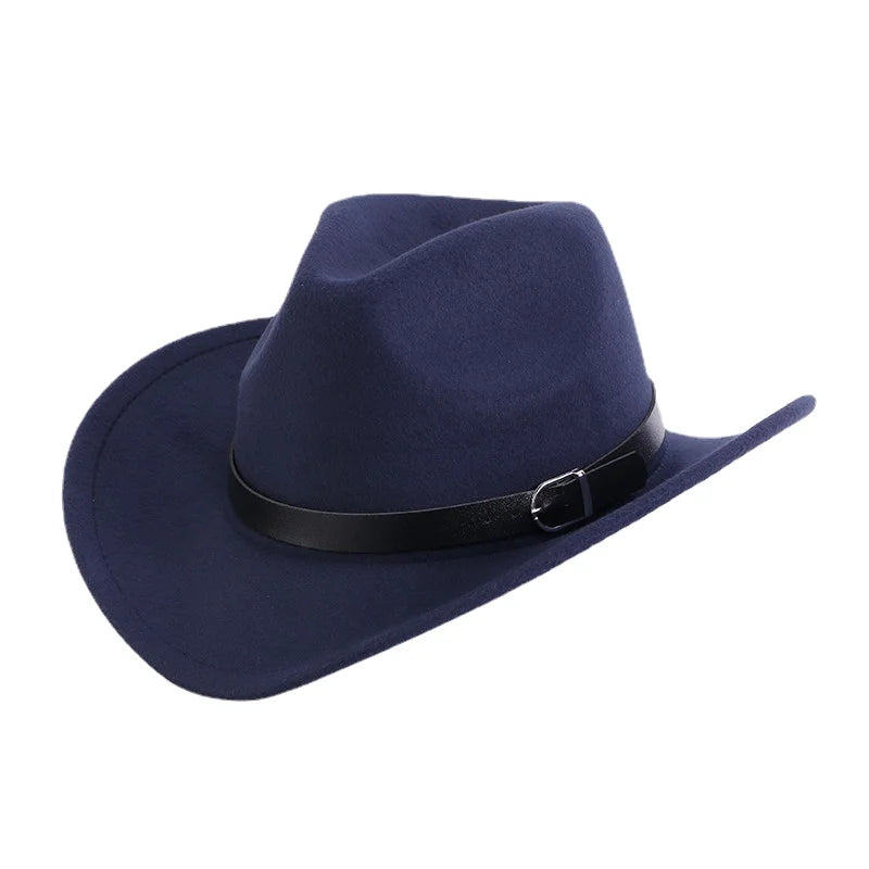 Felt Fedora Hat Unisex Jazz-Influenced Winter Classic City Street Style — Black | KIMLUD