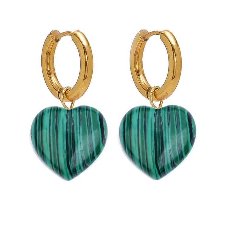 Malachite Two-Tone Horse Coin Necklace — Green | KIMLUD