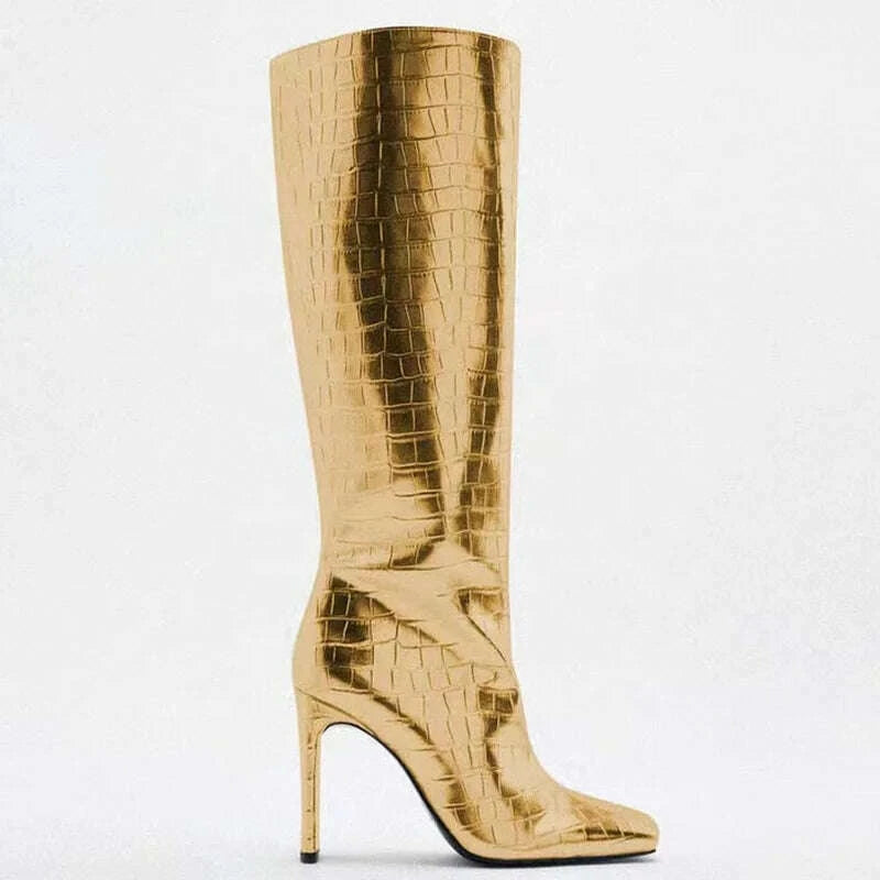 stylish-womens-long-boots-thick-heels-square-toe-fashion-knee-high-booties-animals-pattern-gold-silver-shoeskimlud-womens-fashion-34628684