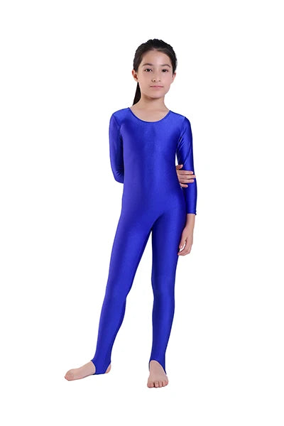 Unitard - Long Sleeve - Nylon Elastane - Children's | KIMLUD