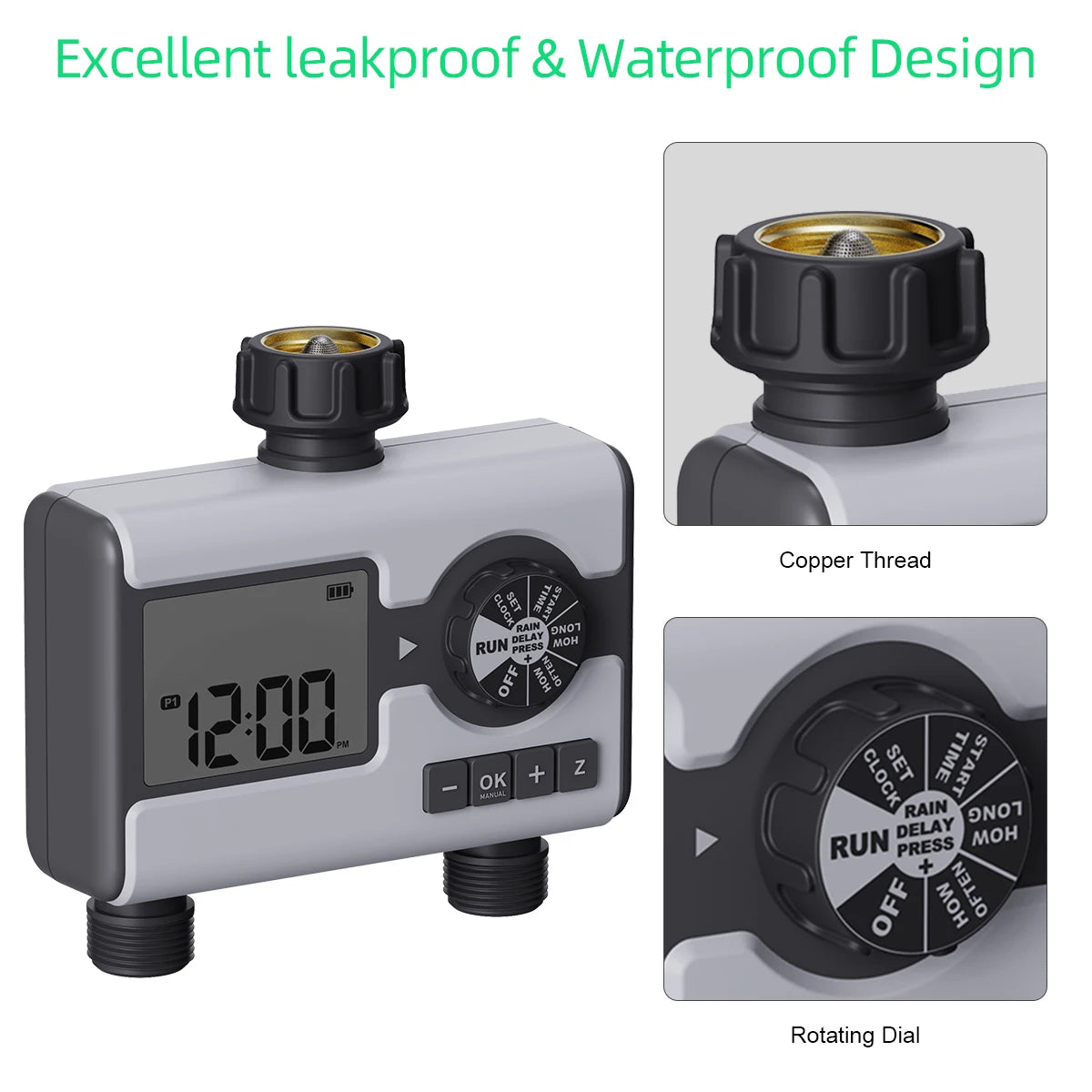 Wholesale Two-Outlet Digital Irrigation Timer Automatic Garden Watering with LCD Display WiFi Communication Plastic/Metal Timer