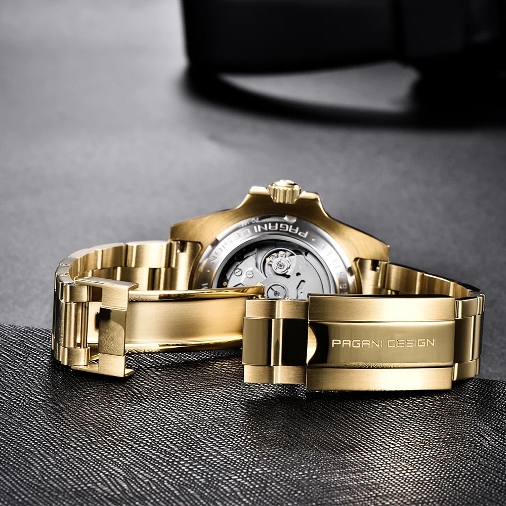 PAGANI DESIGN 2024 Men's 40MM Automatic Watch Top Brand Luxury Sapphire Glass Mechanical Watch Stainless Steel Waterproof Watch