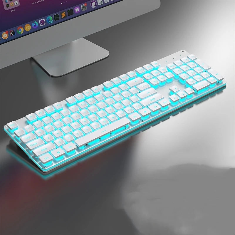Metal Chassis Keyboard And Mouse Set Ultra-Thin Wireless Mechanical — Matte Black | KIMLUD