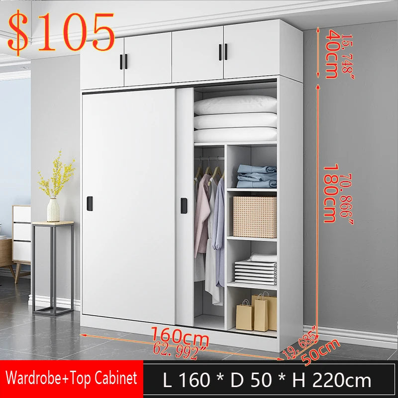 Walnut Wood Wardrobe Sliding Door — Walnut | KIMLUD