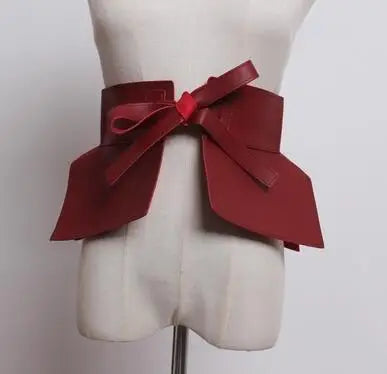 Cummerbund Belt – Wide Waistband – PU Leather | KIMLUD