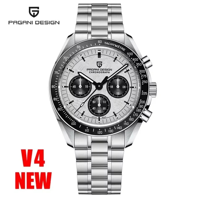 New Version PAGANI DESIGN 1701 Luxury Men Quartz Chronograph Wrist Watches VK63 Movement Stainless Steel Sport Waterproof Clock
