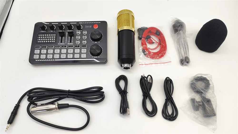 Studio Audio Sound Mixer Board Portable Digital DJ Mixing Console USB Mixer Audio Interface Mixing Boards for Studio Recording