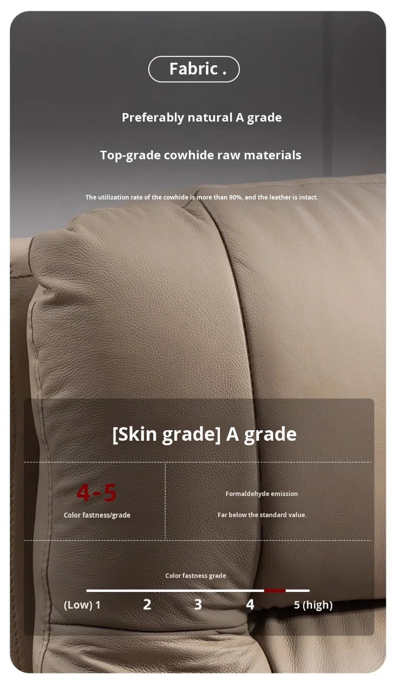Minimalist Leather Lounge Chair With Lumbar Support — Sand Beige | KIMLUD