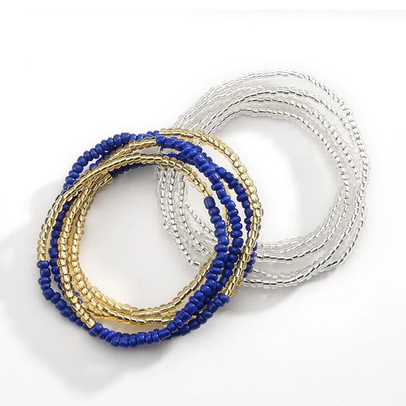 Acrylic Waist Bead Set Two-Piece — Multicolor | KIMLUD