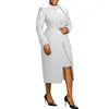 Fashion Ladies Suits Office Wear Two Piece Set Women Clothing Long Blazer Inner Dress Set Two Piece Blazer Set Outfits for Women