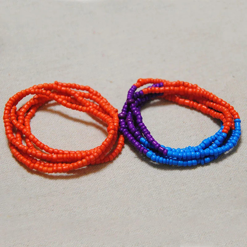 Acrylic Waist Bead Set Two-Piece — Multicolor | KIMLUD