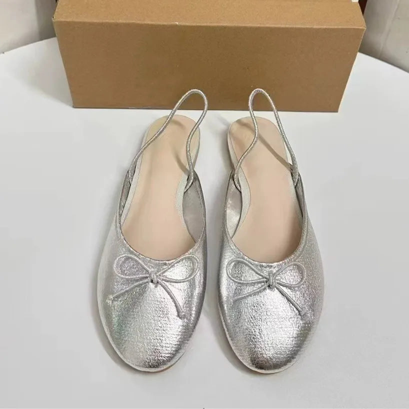 Close Toe Bowknot Decoration Quality Flat Sandals Durable Fashion Women Mules Classic Beautiful Backless Female Slippers