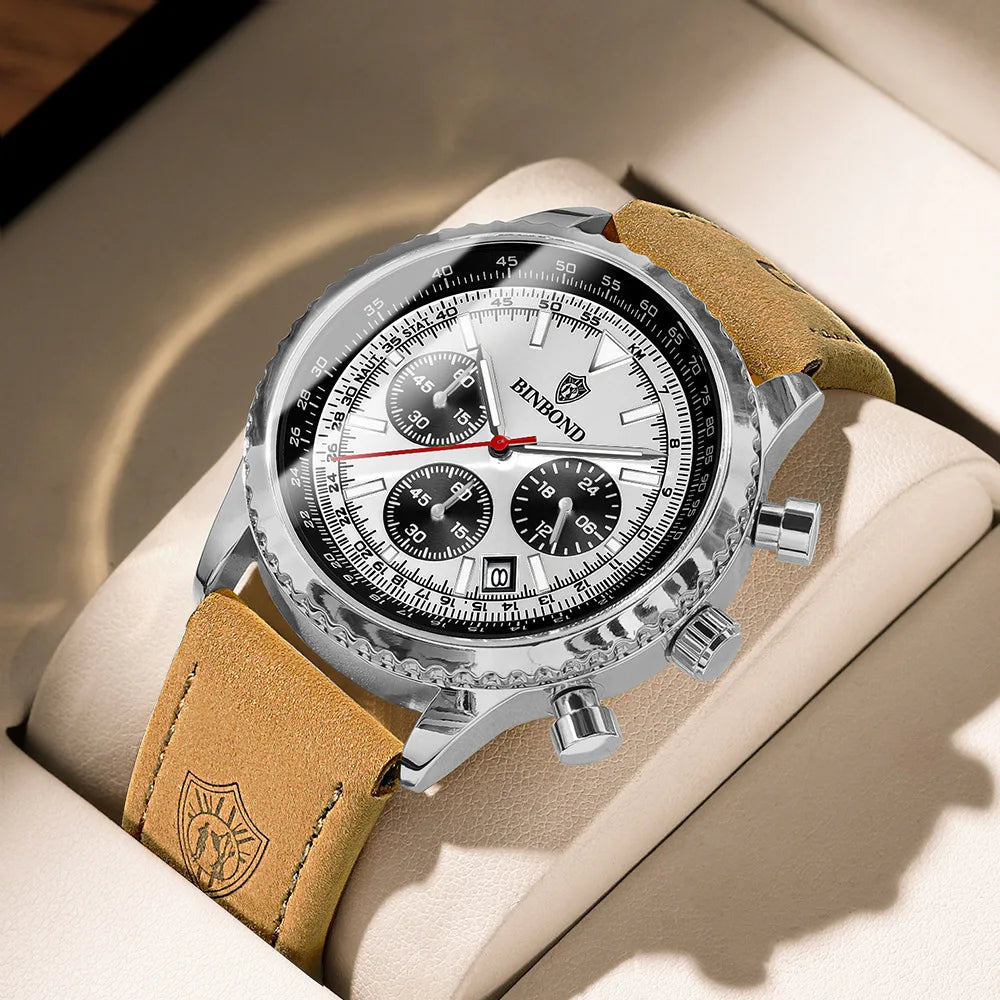 Binbond B6606 6606 Fashion Business Sports Luminous Classic Quartz Watch 30M Waterproof Calendar Creative Clock Men's Wristwatch