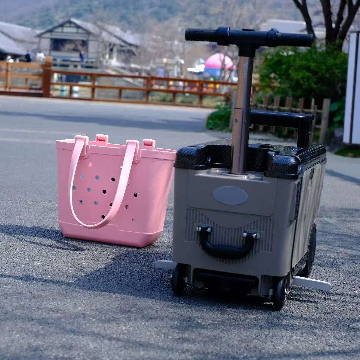 ABS Plastic Electric Luggage With USB Charging And TSA Lock — Blue | KIMLUD