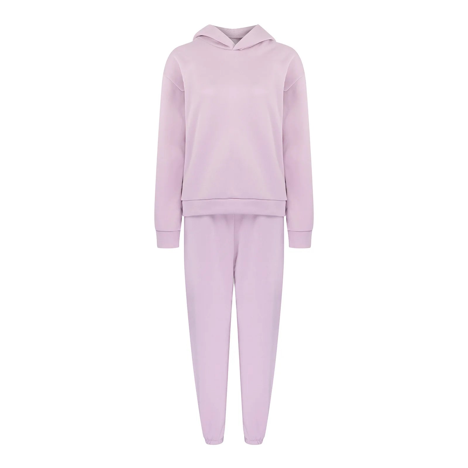 Fleece Hooded Tracksuit Two-Piece Set — Teal | KIMLUD
