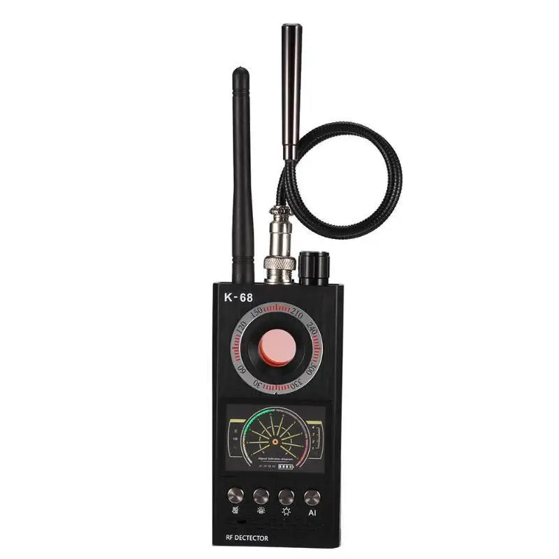 Sleek Aluminum Anti-Spy Camera Detector RF Finder — Black | KIMLUD