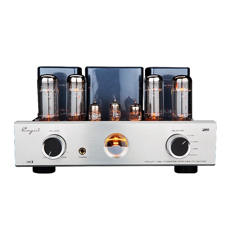 El34 Tube Integrated Amplifier With Bluetooth LDAC — Silver | KIMLUD