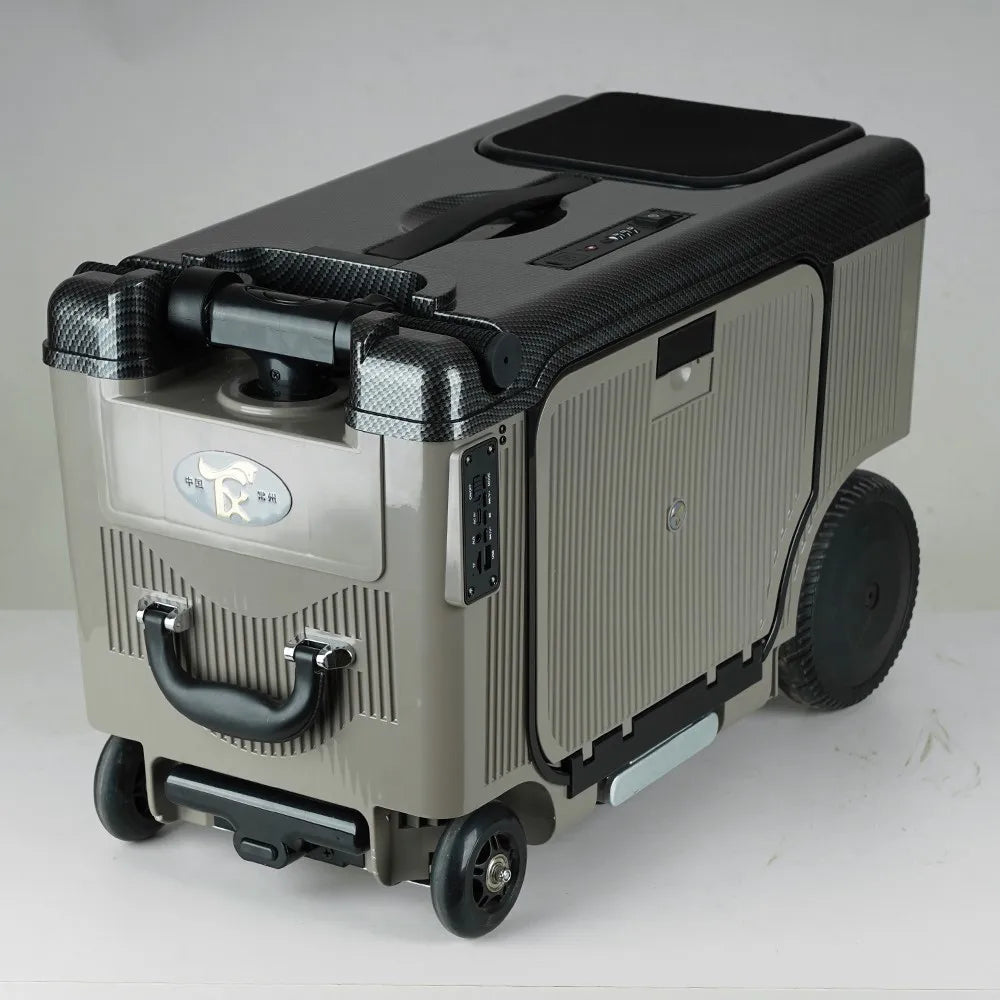 Smart ABS Luggage 20Inch Electric Suitcase — Slate Gray | KIMLUD