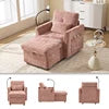 Chenille Sofa Recliner With Storage — Terracotta Orange | KIMLUD
