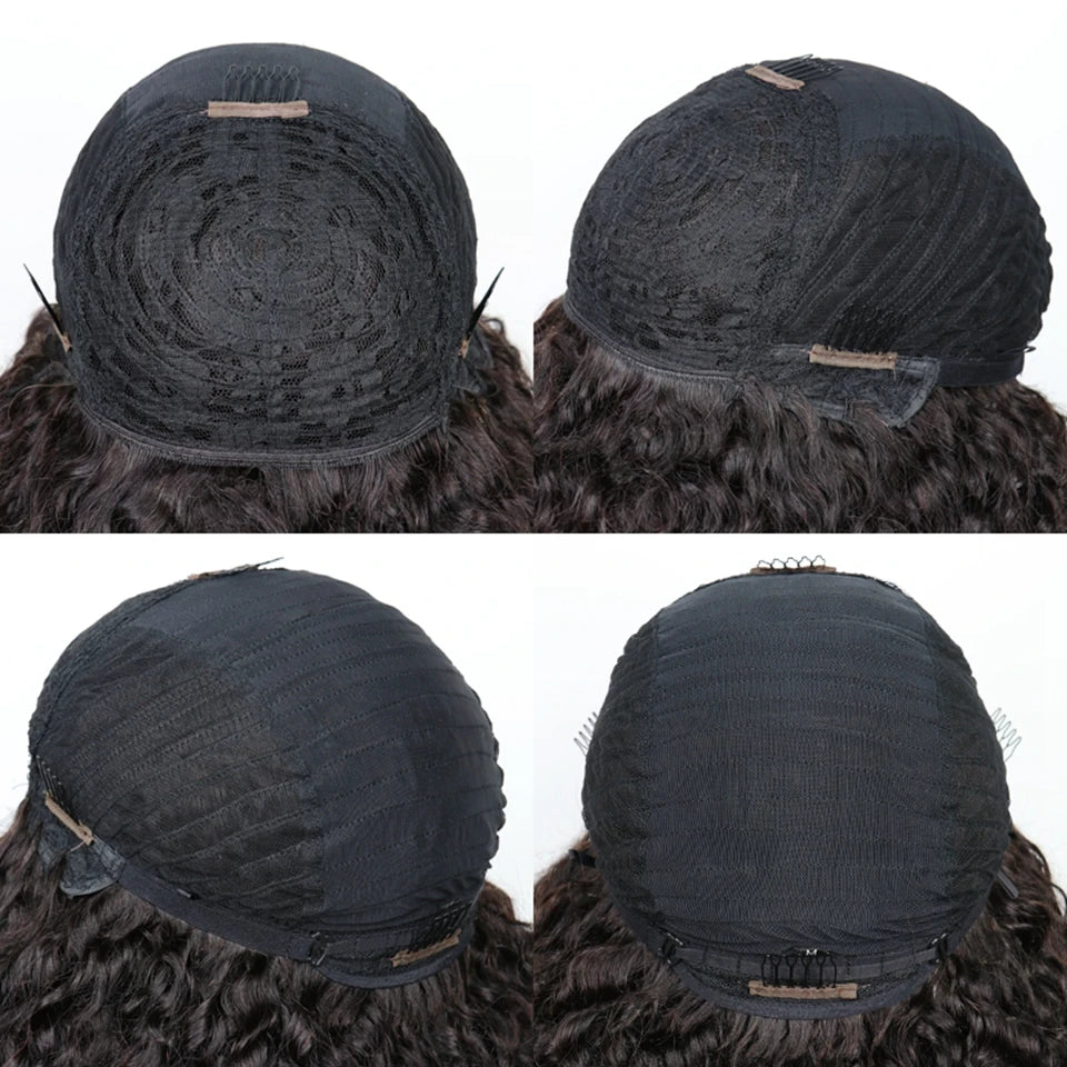 Wig – Afro Kinky Curly – Human Hair – Ombré Brown to Honey Blonde | KIMLUD