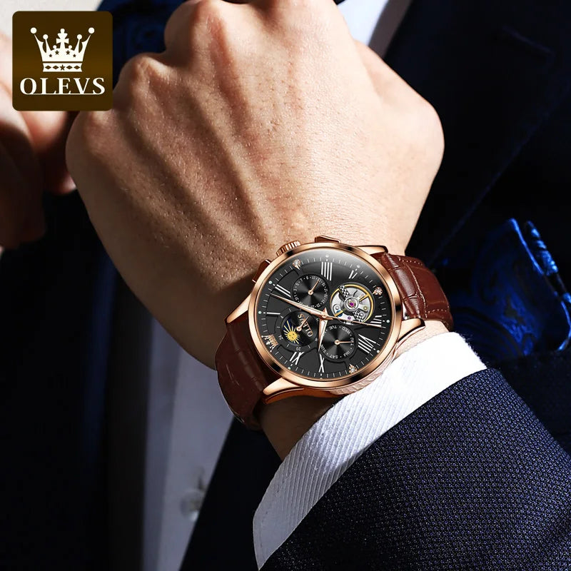 Stainless Steel Luminous Quartz Mens Watch — Black | KIMLUD