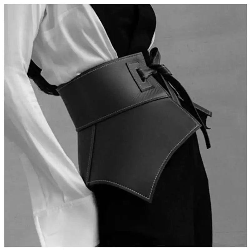 Cummerbund Belt – Wide Waistband – PU Leather | KIMLUD
