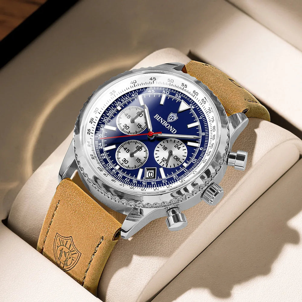 Binbond B6606 6606 Fashion Business Sports Luminous Classic Quartz Watch 30M Waterproof Calendar Creative Clock Men's Wristwatch