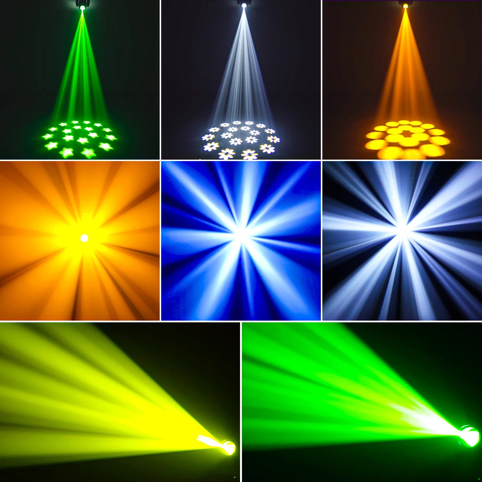 Aluminum Alloy LED Moving Head 100W With 18 Prism Beams — Matte Black | KIMLUD