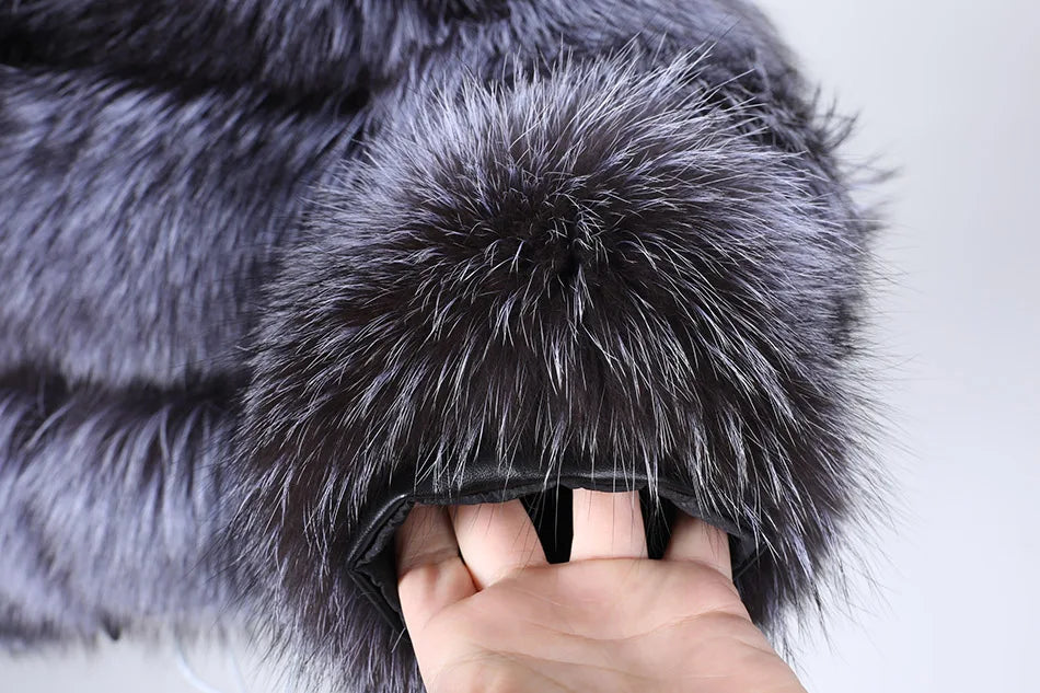 KIMLUD, 2024 maomaokong Super Hot Winter Women Luxury Thick Real Raccoon Fur Coat Natural Fox Fur Jacket Plus Size Jackets Female Vest, KIMLUD Womens Clothes