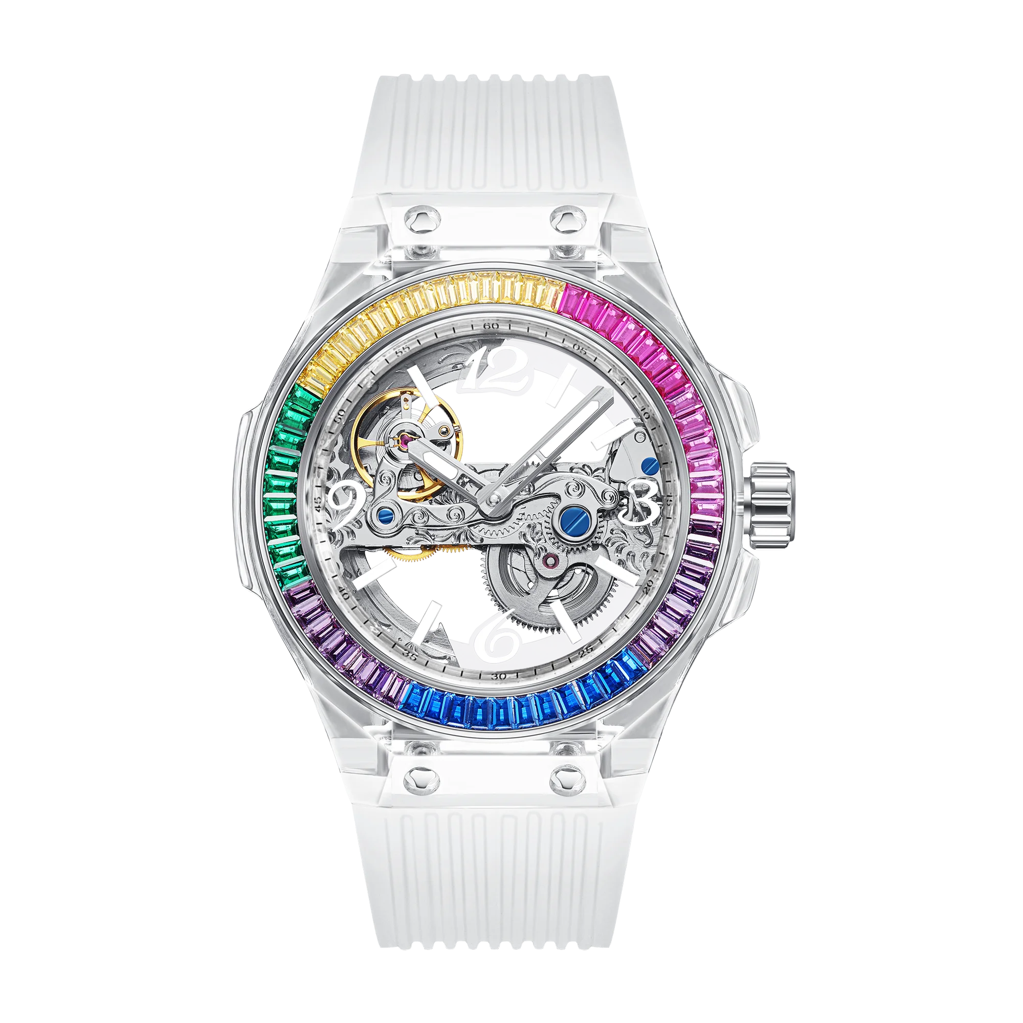 Stainless Steel Hollow Design Watch — Black | KIMLUD